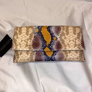 Steve Madden Snakeskin clutch purse